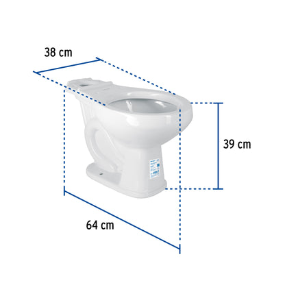 Taza redonda de porcelana, blanco, FOSET