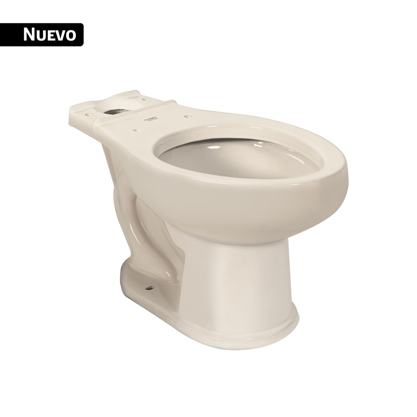 Taza Alargada de Porcelana Marfil FOSET - Sanitarios y Baño