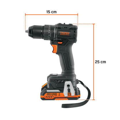 Rotomartillo Atornillador Inalámbrico Truper 20V Brushless 70 Nm 1/2" con Batería 2 Ah