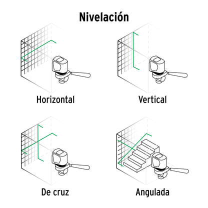 Nivel Láser Verde TRUPER - Logra Nivelaciones Perfectas hasta 30m con Plomada Integrada