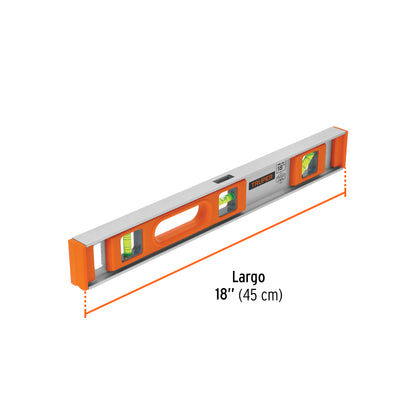 Nivel Profesional Truper 18 Pulgadas con Protección ABS - Solución Precisa para Construcción y Carpintería - Modelo NP-18