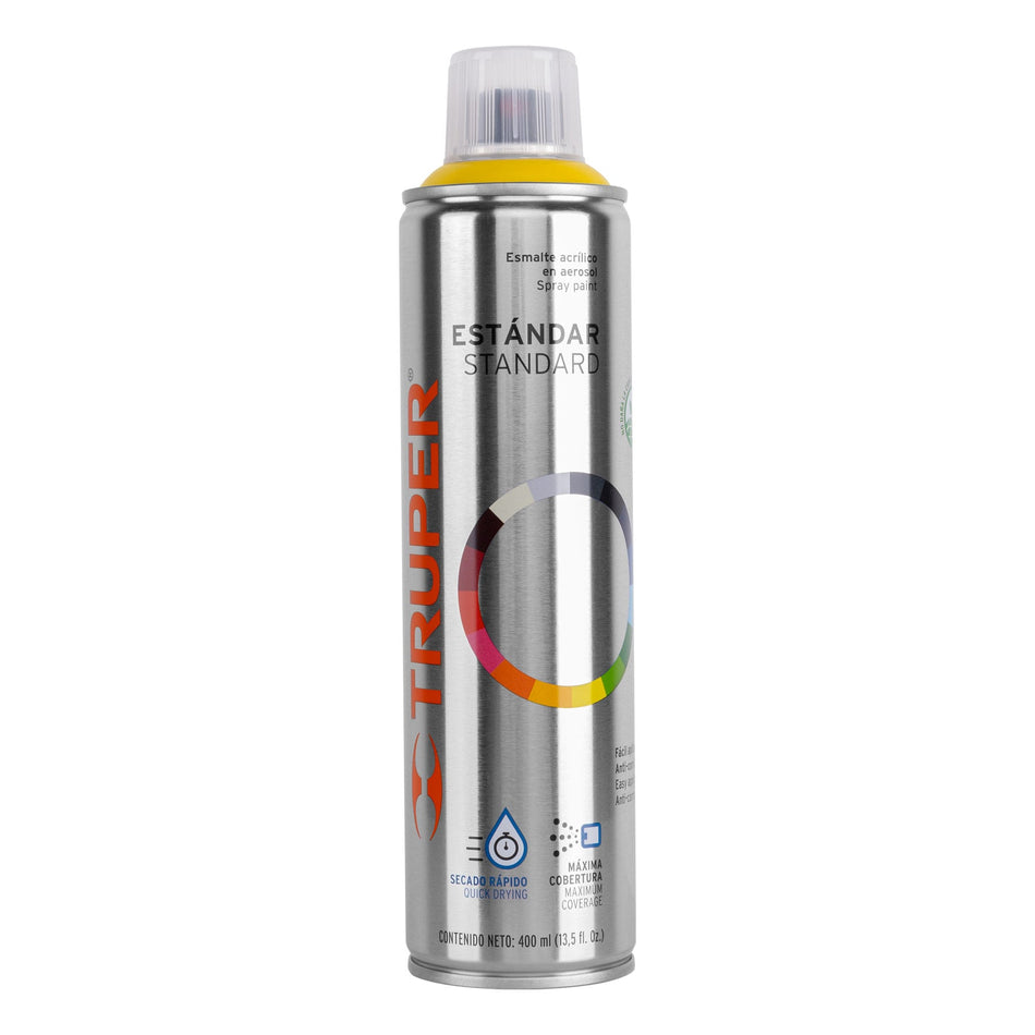 Pintura en aerosol, amarillo canario, bote esbelto, 400 ml