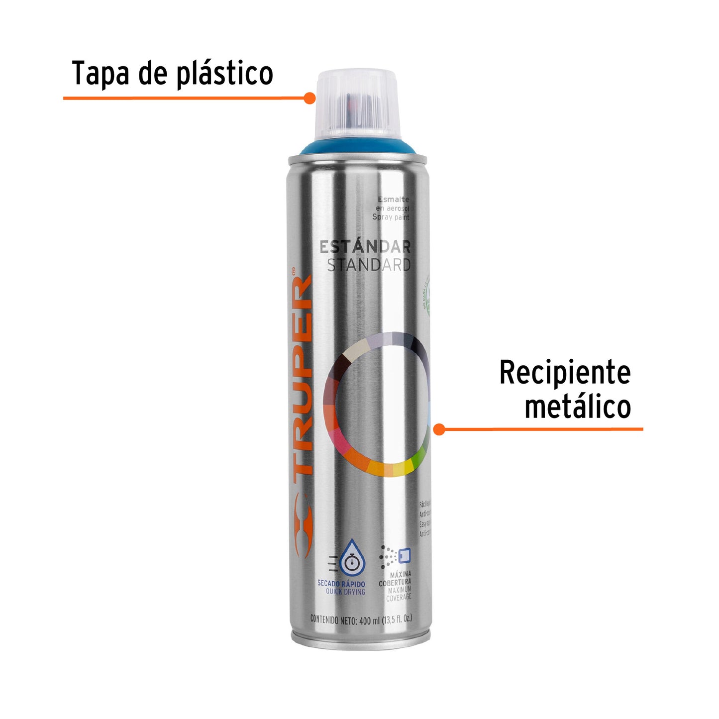 Pintura Aerosol Azul Holandés 400ml Anticorrosión - Secado Rápido Metal Plástico Madera PA-AH