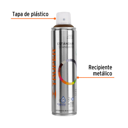 Pintura Aerosol Café Anodizado PA-CA 400ml - Anticorrosión Secado Rápido para Metal Madera Plástico - Acabado Profesional Manualidades
