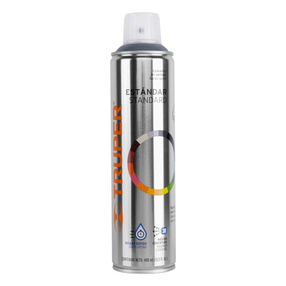 Pintura Aerosol Gris Acero PA-GA 400ml - Anticorrosión Secado Rápido para Metal Madera Plástico - Solución Profesional Decorativa