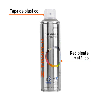 Pintura Aerosol Gris Claro Anticorrosión 400ml - Secado Rápido para Metal Madera Plástico - Máxima Cobertura Sin Plomo PA-GC