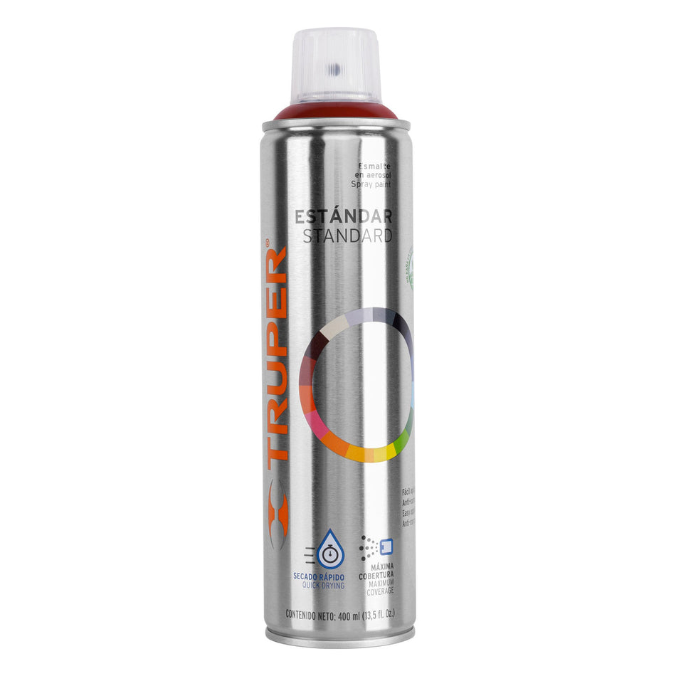 Pintura Aerosol Guinda PA-GU 400ml - Anticorrosión Secado Rápido para Metal Madera Plástico - Cobertura Máxima Sin Plomo