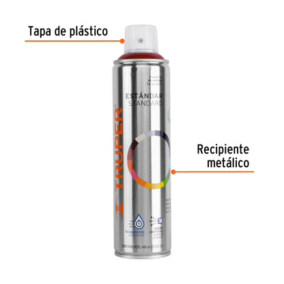 Pintura Aerosol Guinda PA-GU 400ml - Anticorrosión Secado Rápido para Metal Madera Plástico - Cobertura Máxima Sin Plomo