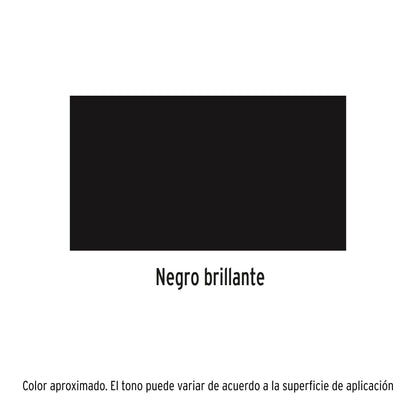 Pintura Aerosol Negro Brillante PA-NB 400ml - Anticorrosión Secado Rápido para Metal Madera Plástico - Truper