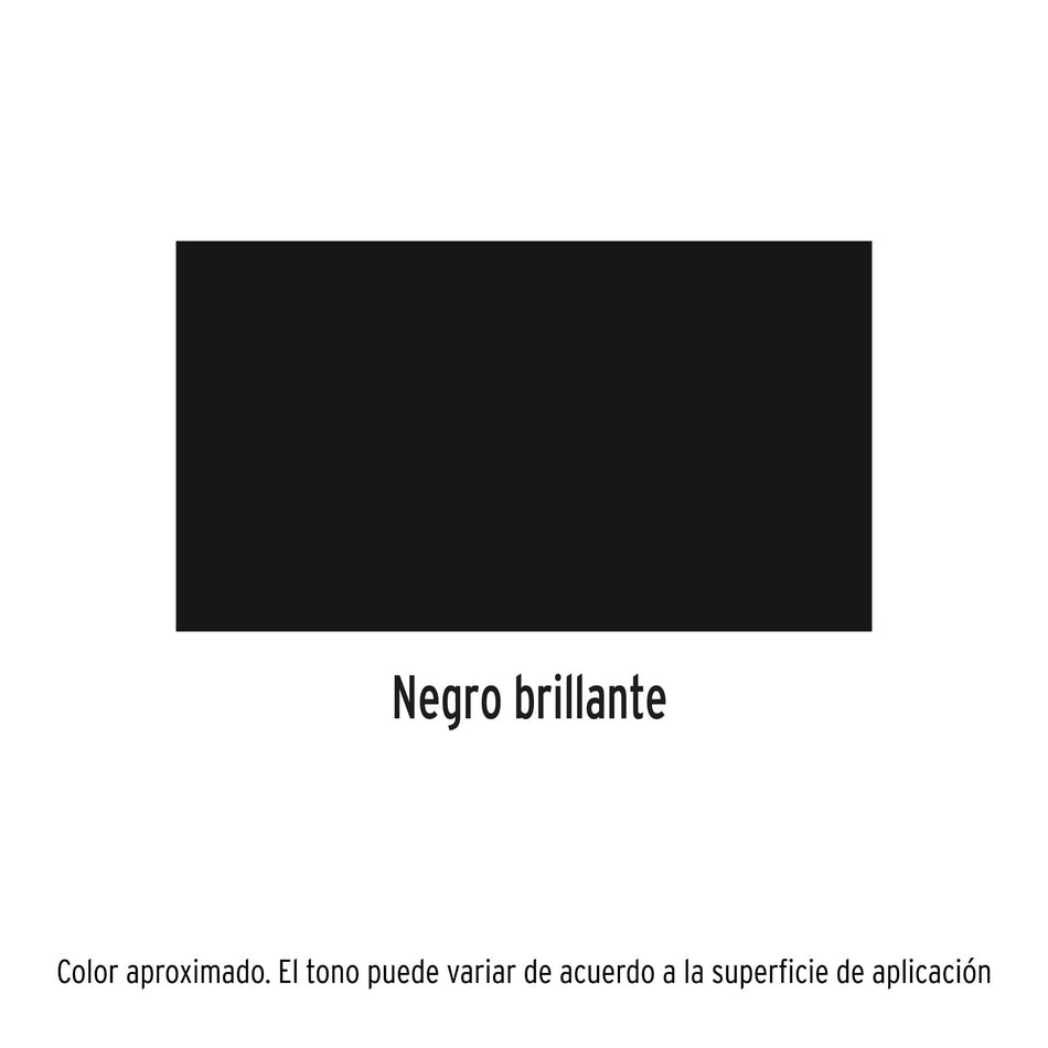 Pintura Aerosol Negro Brillante PA-NB 400ml - Anticorrosión Secado Rápido para Metal Madera Plástico - Truper
