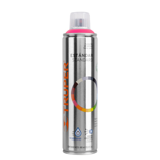Pintura Aerosol Rosa Mexicano 400ml PA-RM - Anticorrosión Secado Rápido para Metal Madera Plástico