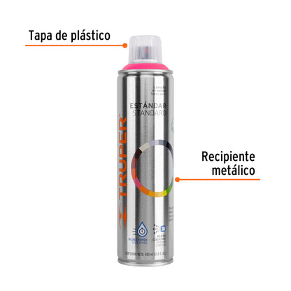 Pintura Aerosol Rosa Mexicano 400ml PA-RM - Anticorrosión Secado Rápido para Metal Madera Plástico
