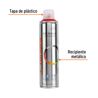Pintura Aerosol Rojo Seguridad PA-RSG 400ml - Anticorrosión Secado Rápido para Metal Madera Plástico