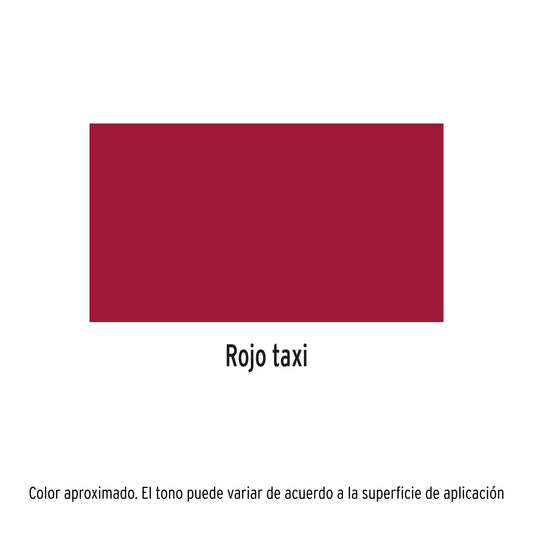 Pintura Aerosol Rojo Taxi PA-RTX 400ml - Anticorrosión Secado Rápido para Metal Plástico Madera - Cobertura Profesional Libre de Plomo