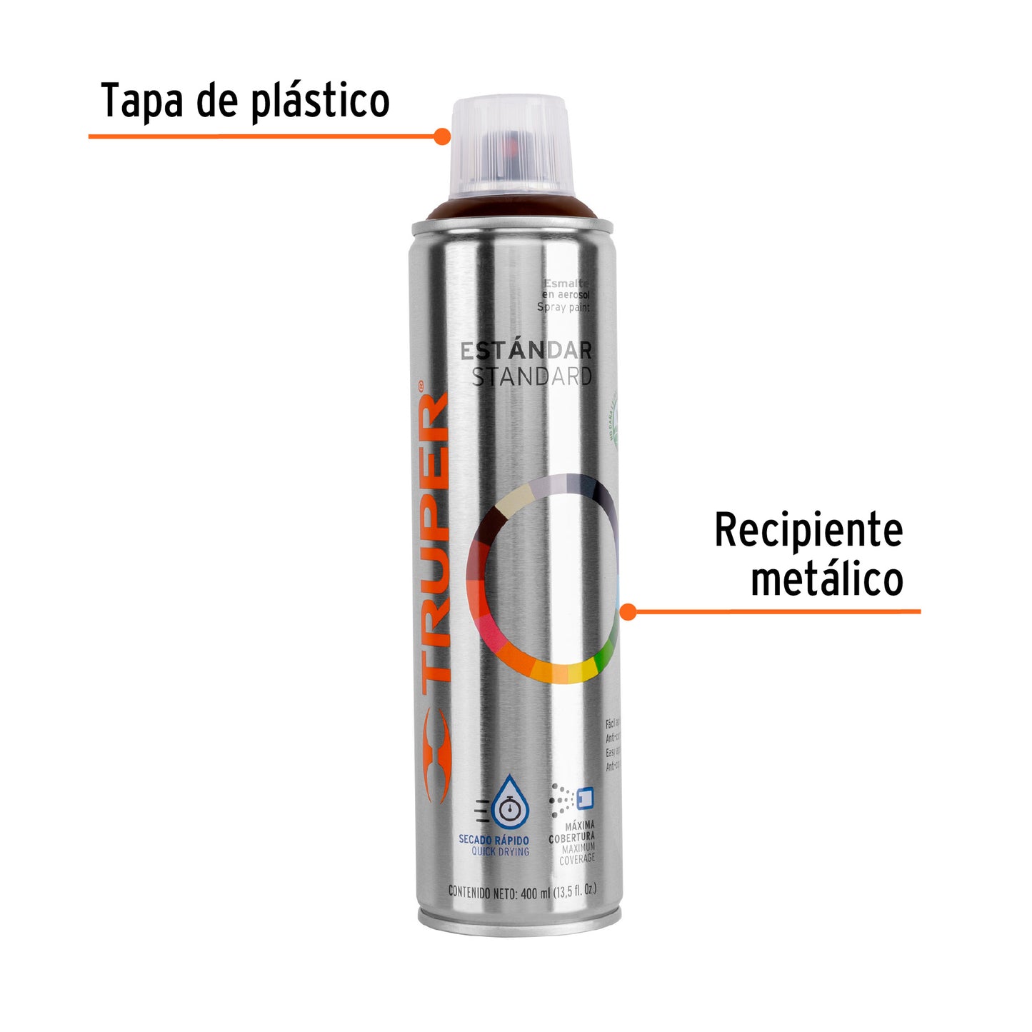 Pintura Aerosol Tabaco PA-TA 400ml - Anticorrosión Secado Rápido para Metal Madera Plástico - Solución Profesional Decorativa