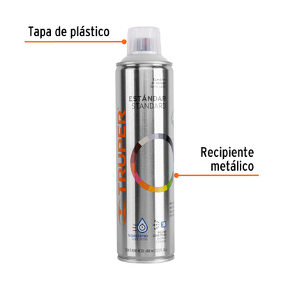 Pintura Aerosol Transparente Mate 400ml PA-TRM - Anticorrosión Secado Rápido Metal Plástico Madera