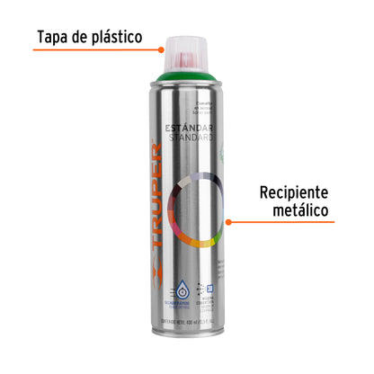 Pintura Aerosol Verde Ecológico PA-VE 400ml - Anticorrosión Secado Rápido para Metal Madera Plástico