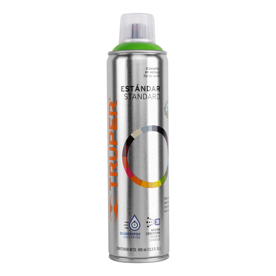 Pintura Aerosol Verde Manzana PA-VM 400ml - Anticorrosión Secado Rápido para Metal Madera Plástico - Solución Profesional Decorativa