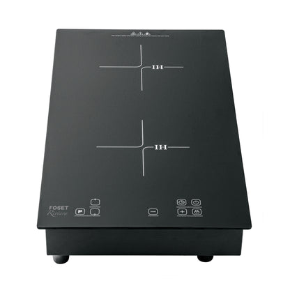 Parrilla Inducción Empotrable RIVIERA 30cm 2 Quemadores Vidrio Templado - Control Táctil
