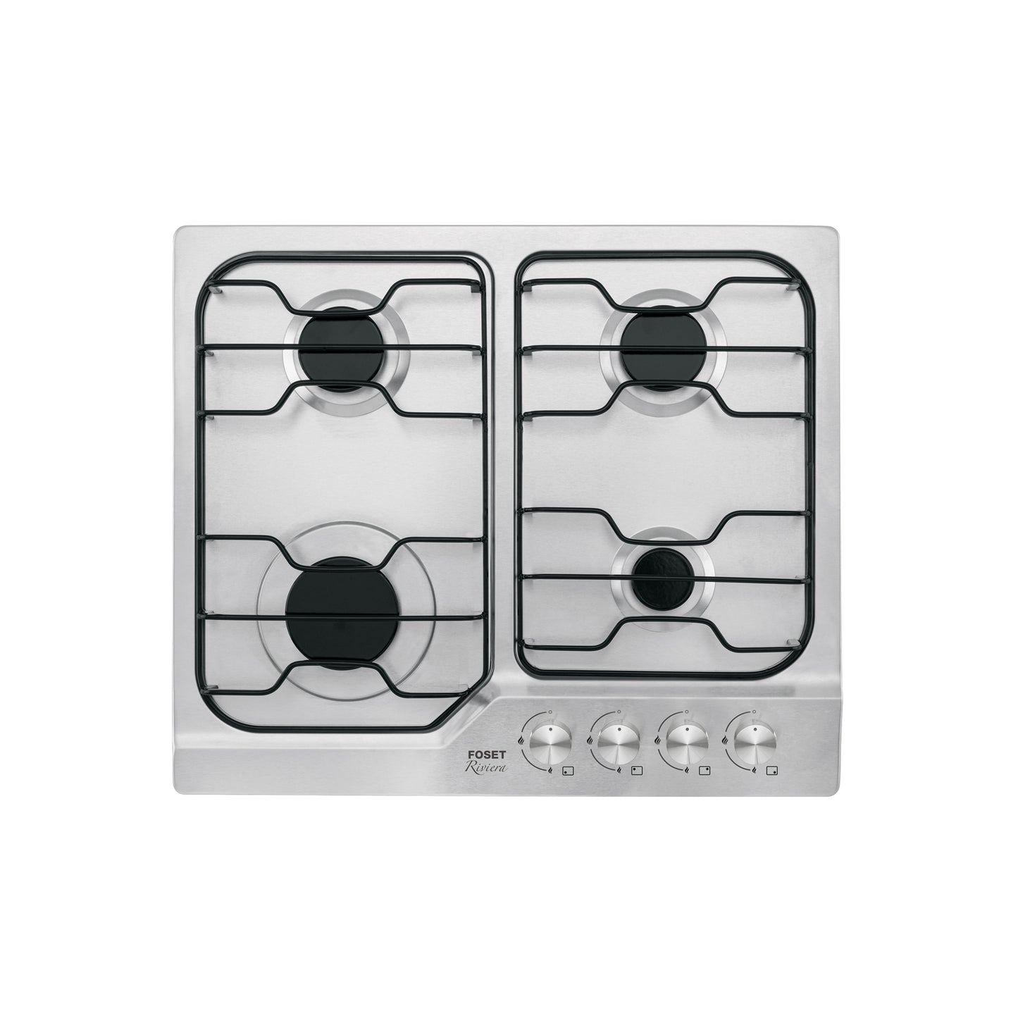 Parrilla Gas Empotrable 60cm FOSET - 4 Quemadores Acero Inoxidable con Encendido Electrónico