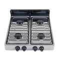 Parrilla de Gas 4 Quemadores Acero Inoxidable FOSET - Sobreponer Porcelanizada Profesional