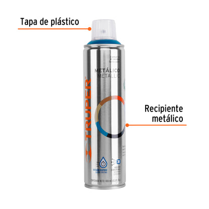 Pintura Aerosol Azul Metálico 400ml PAM-AZ - Anticorrosión Secado Rápido para Metal Madera Plástico