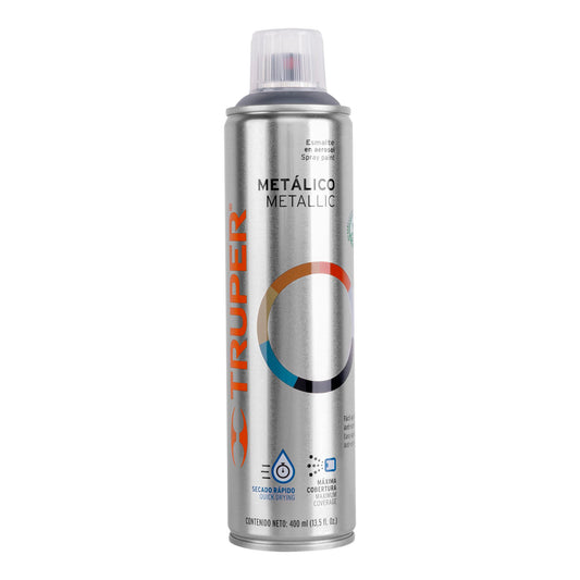 Pintura Aerosol Cromo Metálico PAM-CR 400ml - Anticorrosión Secado Rápido para Metal Plástico Madera