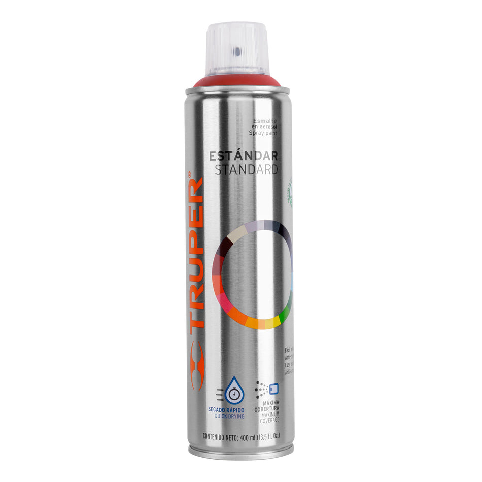 Pintura Aerosol Rojo Primario 400ml PAP-RO - Anticorrosión Secado Rápido para Metal Madera Plástico - Solución Profesional Decorativa y Artística