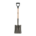 Pala Cuadrada Pretul PCD-P con Puño D - Acero al Carbono para Excavación y Jardinería Profesional - Mango de Madera Resistente