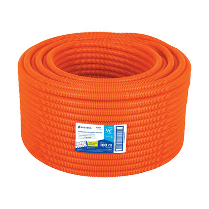 Poliducto Corrugado 1/2" con Guía 100m TRUPER® - Protección Cables Eléctricos