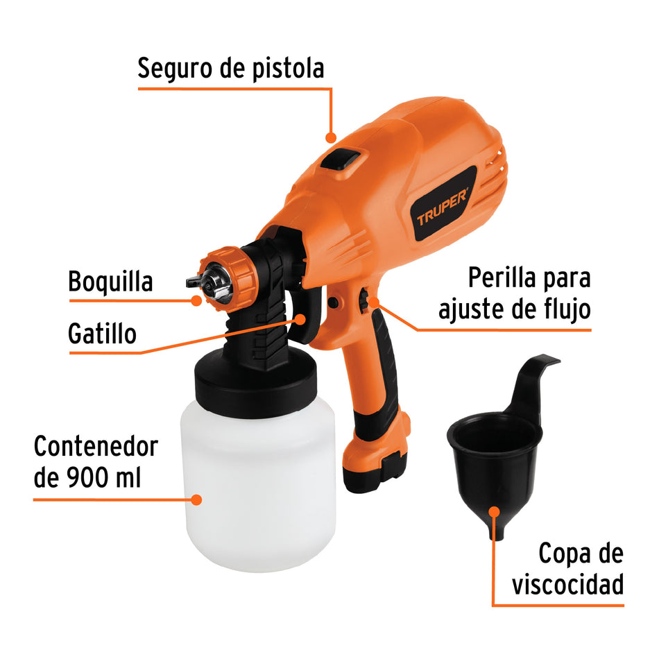 Pistola eléctrica para pintar de 330 W, Truper