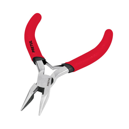 Mini Pinza de Punta y Corte 5" PMP-PU4 Pretul - Acero Carbono para Espacios Reducidos