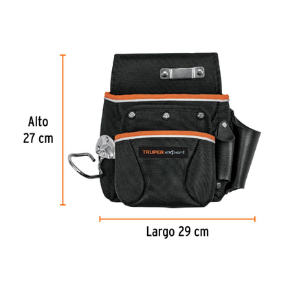 Porta Herramientas Profesional Expert 6 Compartimentos Poliéster 1600D - Organización Segura para Técnicos y Electricistas