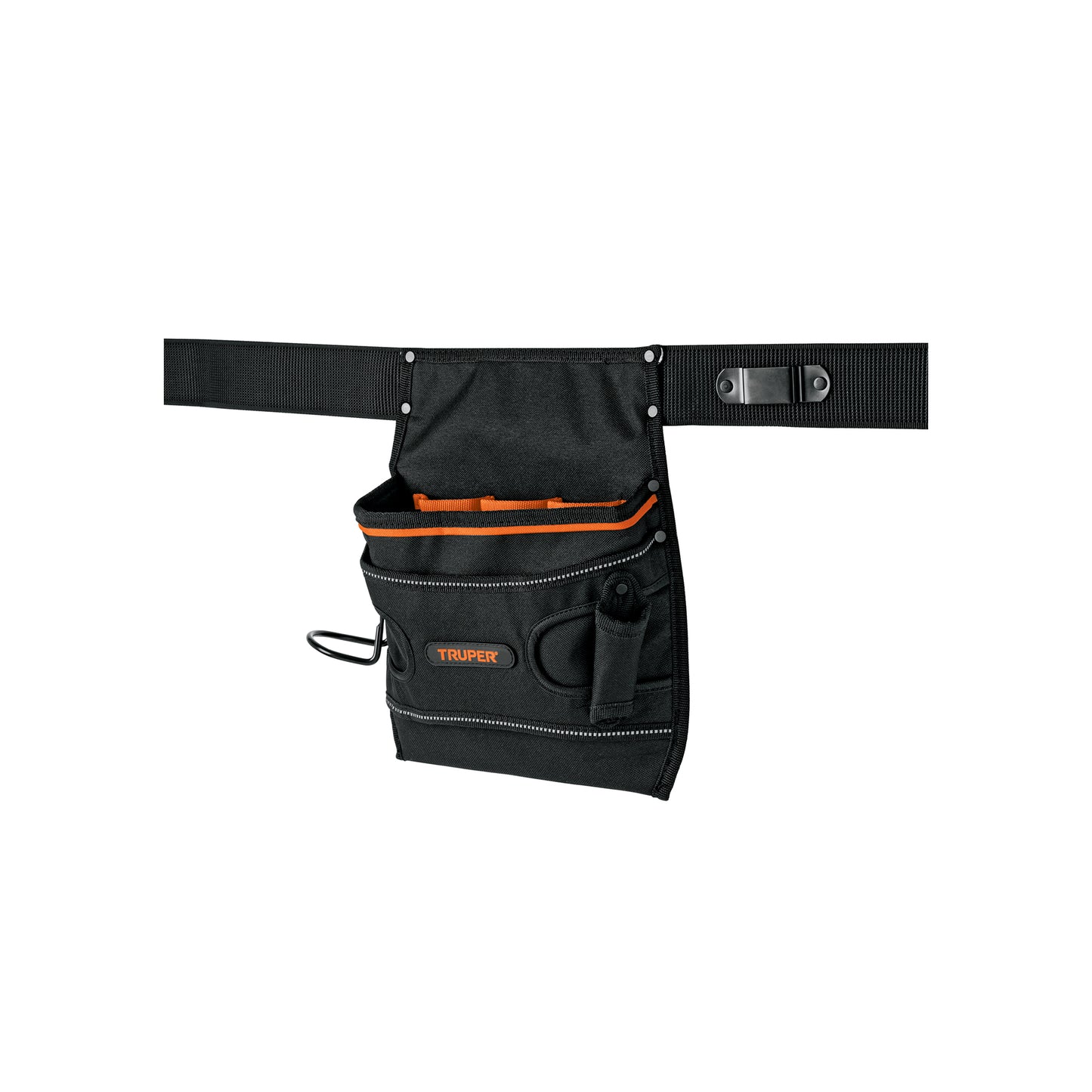 Porta Herramientas Profesional Truper 7 Compartimentos - Poliéster 600D Resistente - Organiza y Protege Tus Herramientas