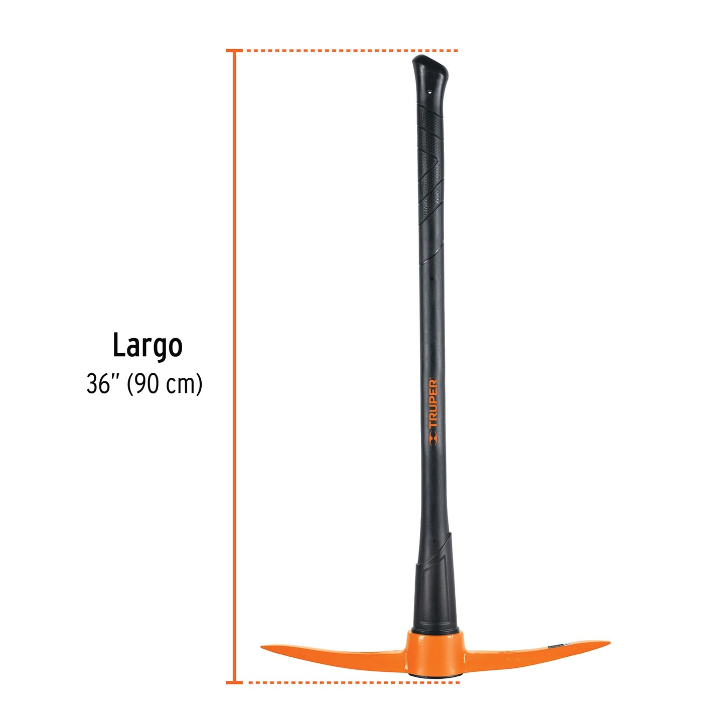 Pico-Pico Truper 5 lb Mango Fibra Vidrio 36" - Herramienta Profesional para Romper Tierra Dura y Desenterrar Raíces
