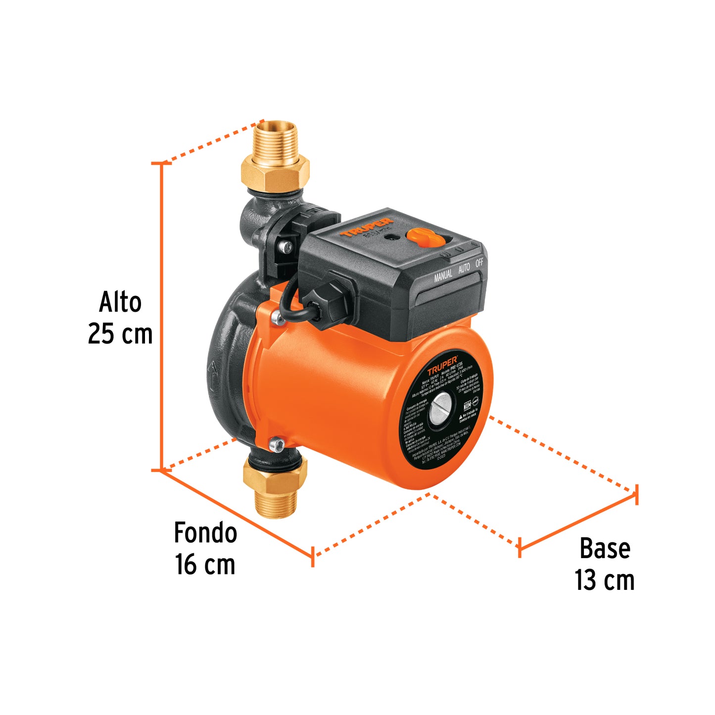 Bomba Presurizadora TRUPER 1/3 HP PRE-1/3S - Solución Definitiva para Baja Presión de Agua Doméstica