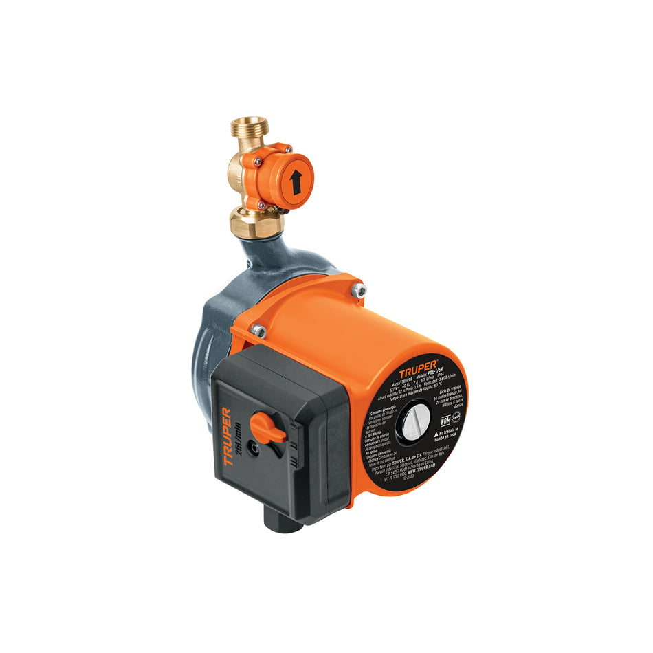 Bomba Presurizadora TRUPER 1/6 HP con Sensor Regulable - Solución Definitiva para Baja Presión de Agua Doméstica - 25 L/min - PRE-1/6R
