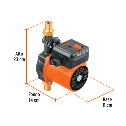 Bomba Presurizadora TRUPER 1/6 HP - Solución Definitiva para Baja Presión de Agua Doméstica | 25 L/min | Silenciosa y Compacta | Sensor de Flujo Automático | PRE-1/6