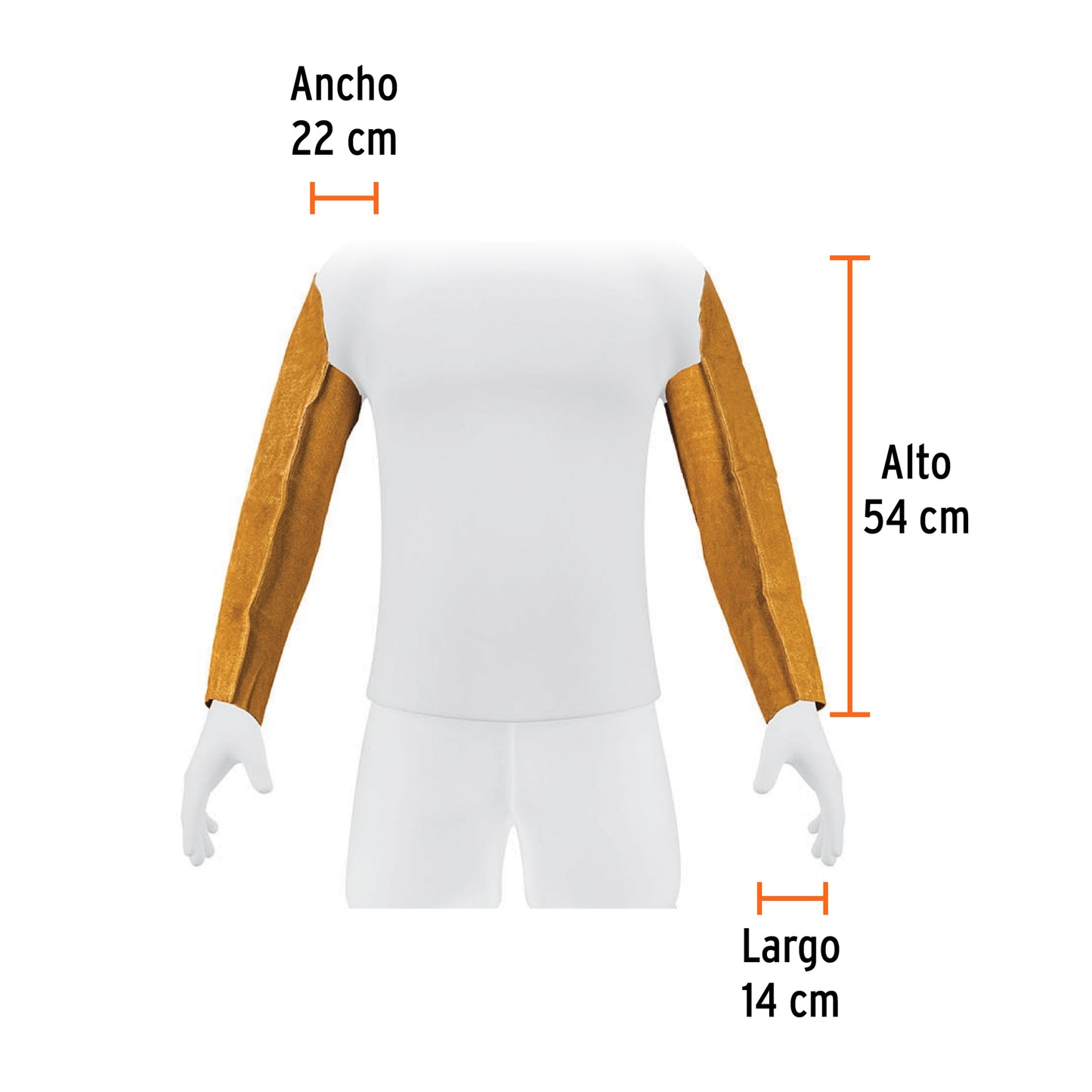 Mangas de Carnaza para Soldar Truper PROSO-2 - Protección Profesional Contra Chispas y Calor con Costuras Reforzadas