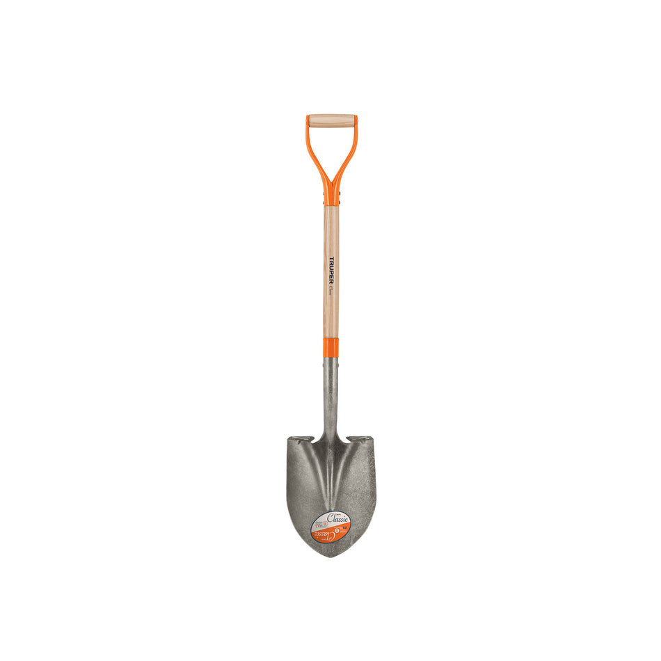 Pala Redonda Classic Truper PRY - Acero Carbono Puño Y Metálico - Solución Profesional para Excavación y Jardinería