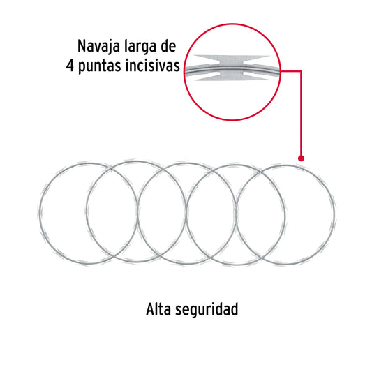 Rollo concertina alta seguridad, 45cm diámetro x 8m, Protección perimetral de predios