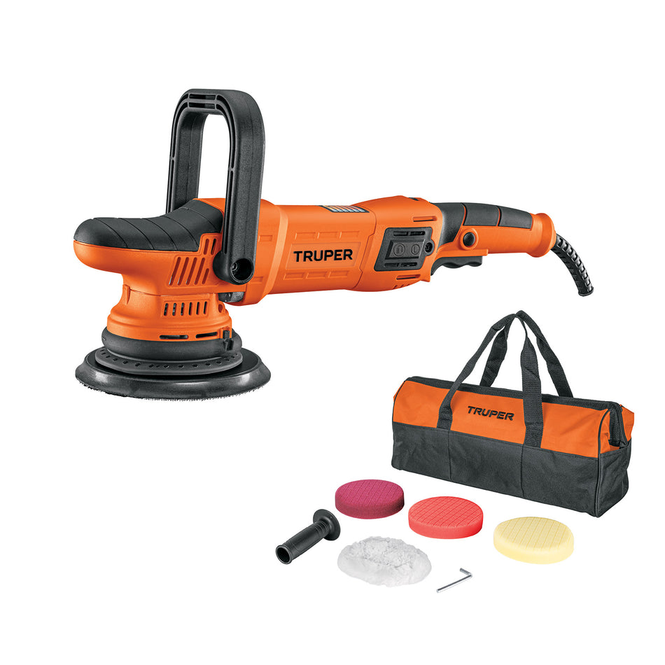 Pulidora Doble Acción TRUPER PRO 6 Pulgadas 900W - Velocidad Variable 6 Niveles - Solución Profesional para Pulido Automotriz y Industrial - Modelo PULA-6A