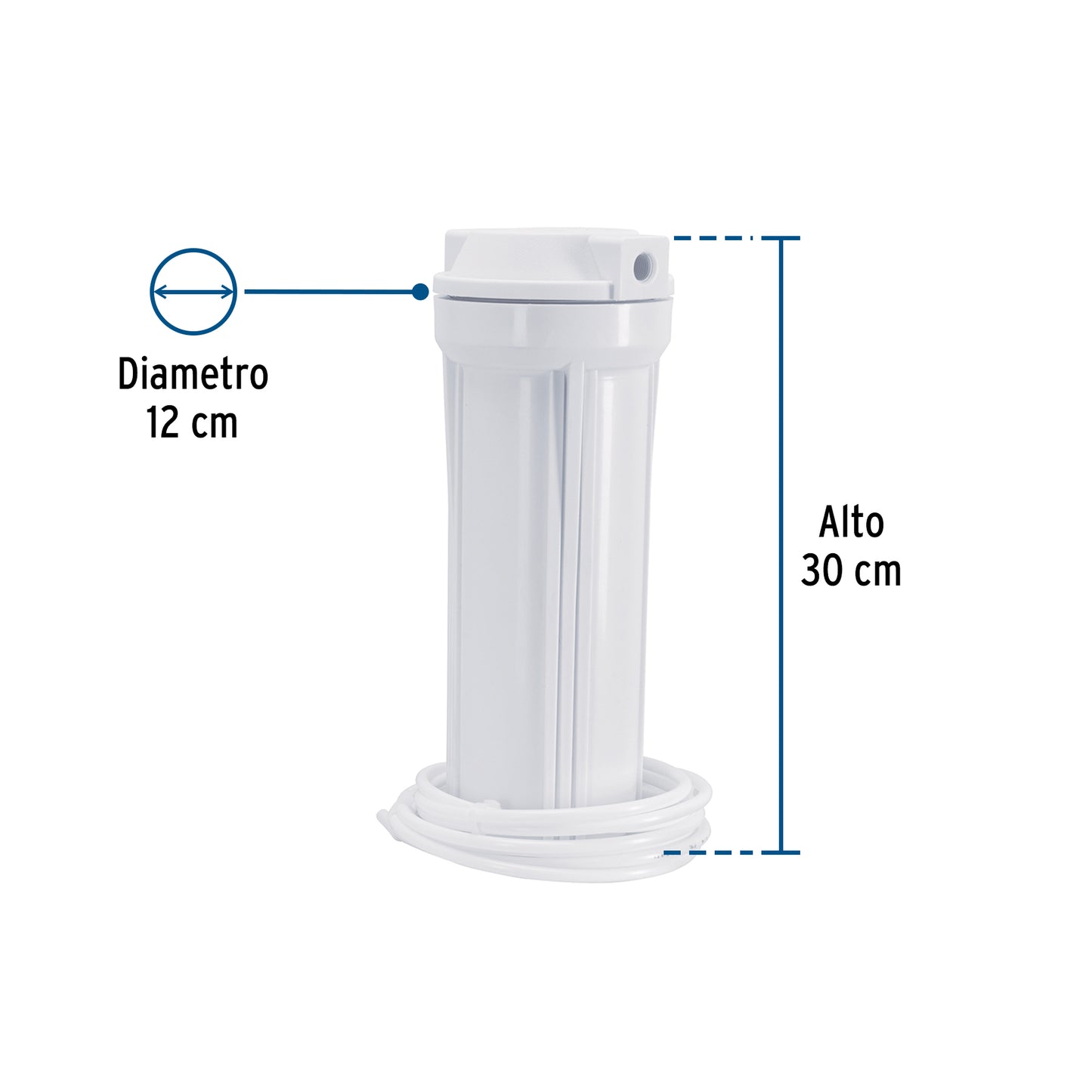 Purificador de Agua Bajo Tarja FOSET PURA-P3 - Elimina 99.9% Bacterias y Cloro - Carbón Activado con Plata Coloidal