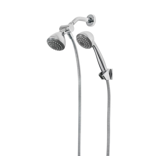 Regadera Doble Fija y Teléfono 3-1/4" Cromo FOSET AERO - ABS Alta Presión