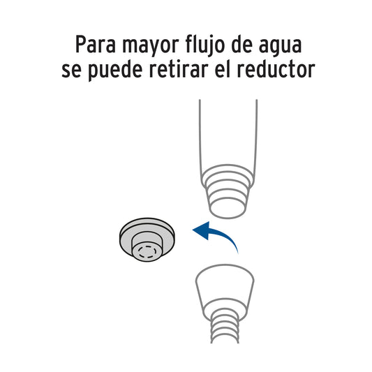 Regadera de Teléfono 4 Pulgadas Satín con Soporte FOSET ELEMENT