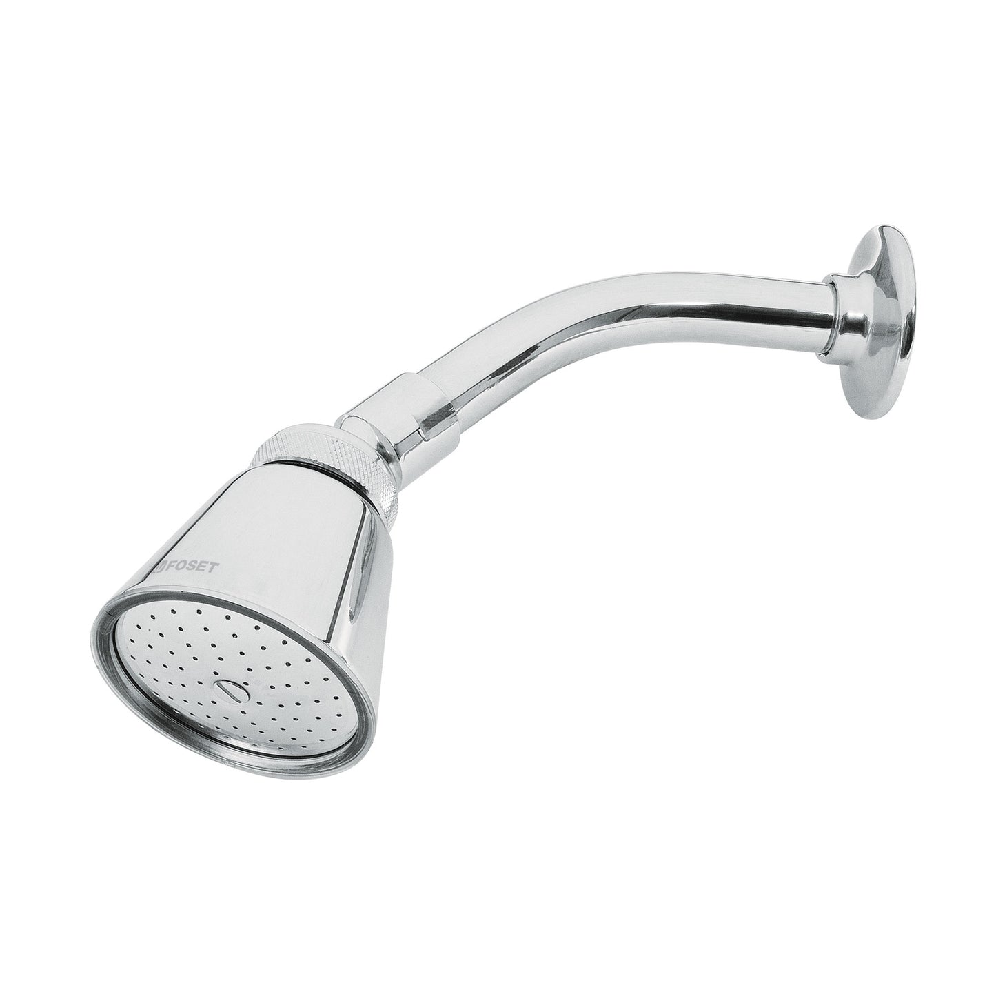Regadera de Ducha Redonda 2-3/4 Pulgadas Latón Cromado con Brazo y Chapetón AERO FOSET