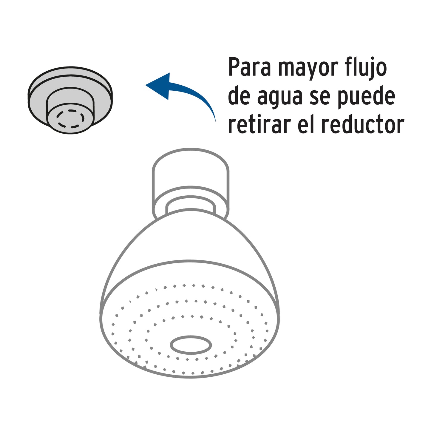 Regadera de Ducha 3-1/4" con Brazo Ajustable y Chapetón Cromado AERO