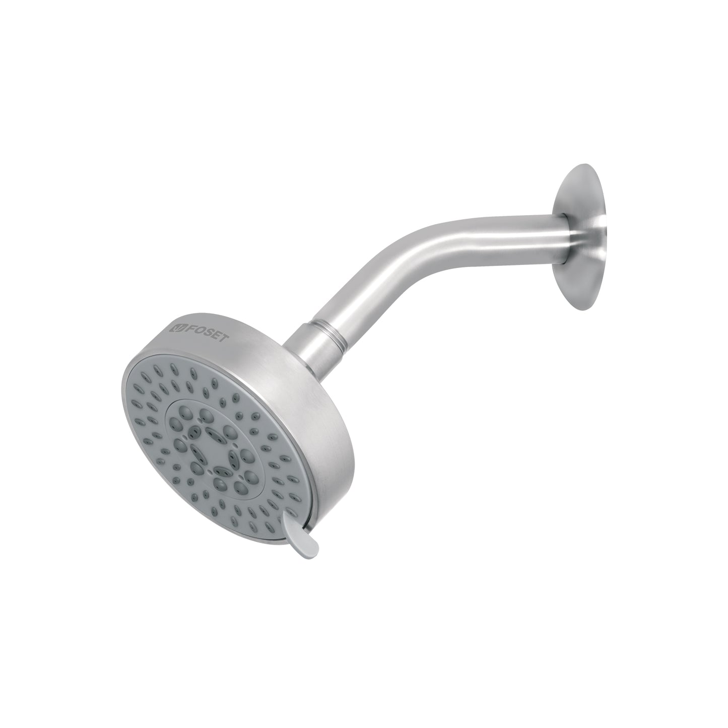 Regadera 5 Funciones con Brazo Ajustable 4" Satín FOSET ELEMENT