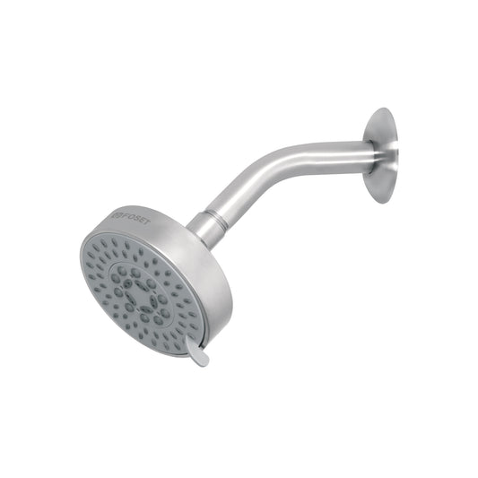 Regadera 5 Funciones con Brazo Ajustable 4" Satín FOSET ELEMENT