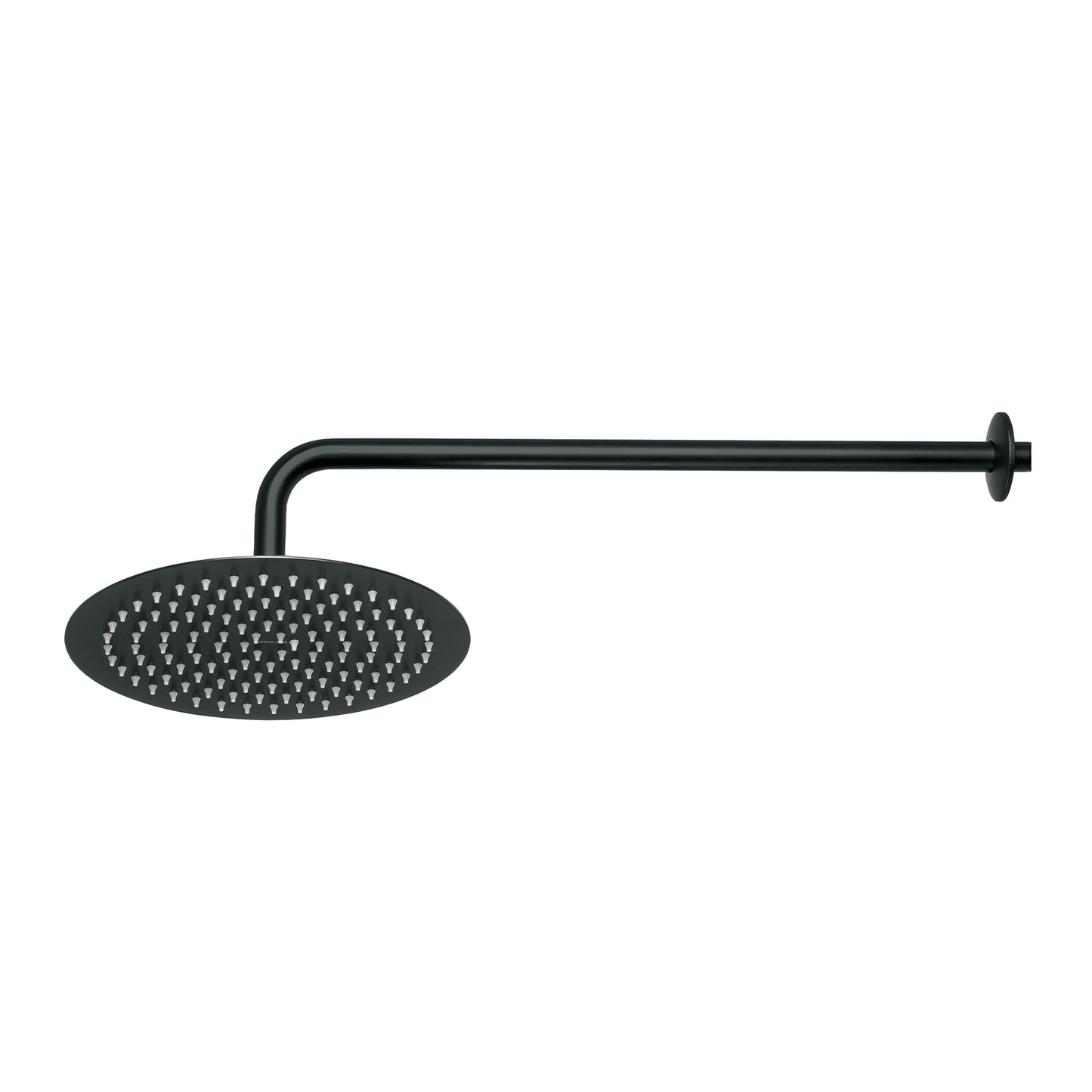 Regadera Ducha 10 Pulgadas Plato Redondo Negro FOSET RIVIERA con Brazo